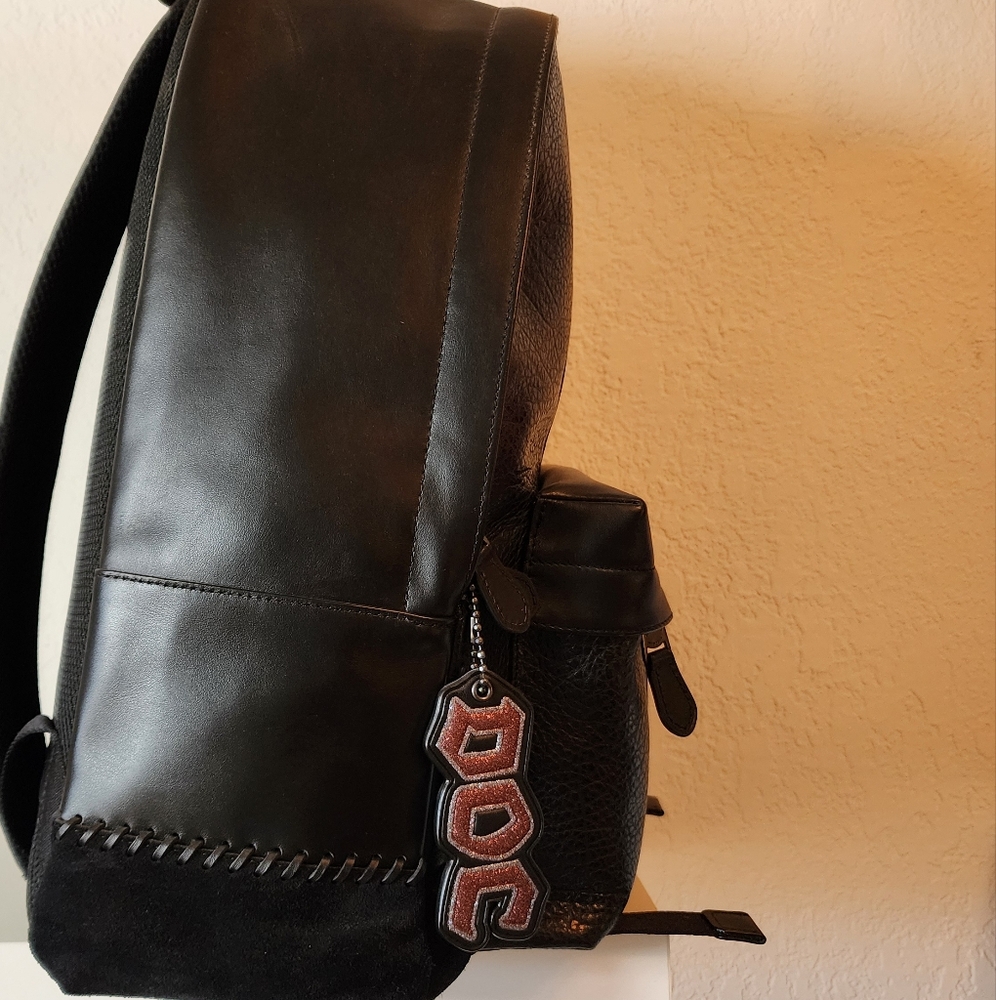COACH Disney Dark Fairytale Black Leather Men's Backpack - Picture 6 of 9